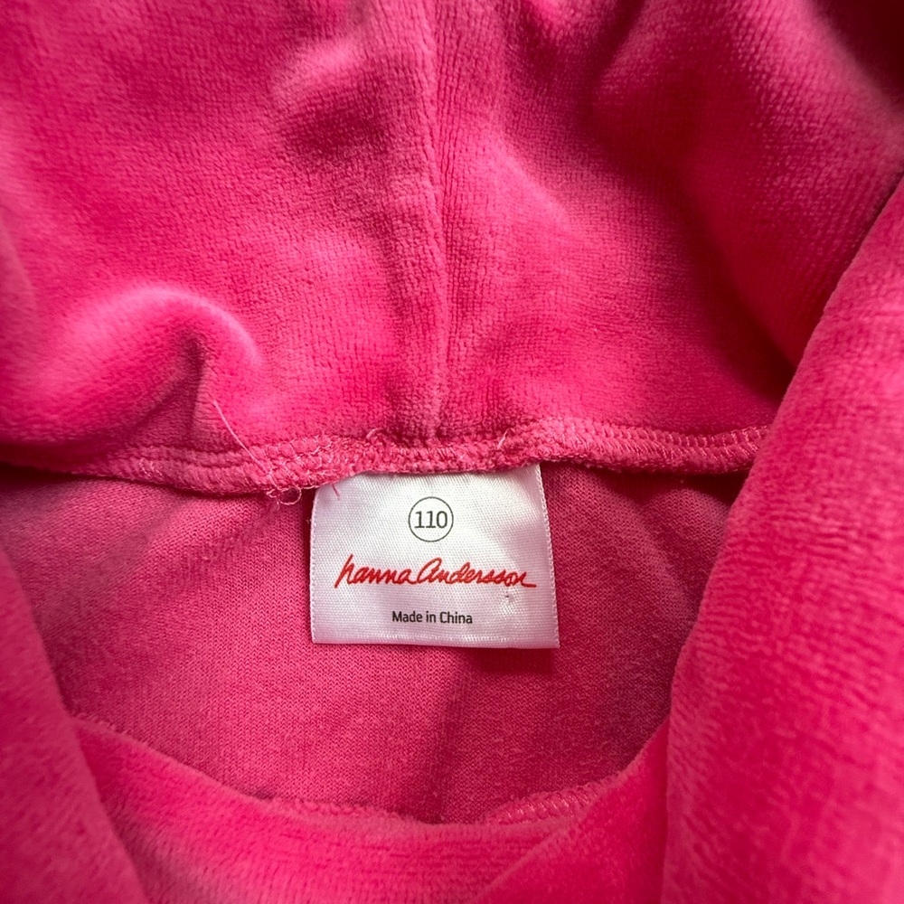 Hanna Andersson Velour Turtleneck Tunic Sz 5 - Picture 5 of 6